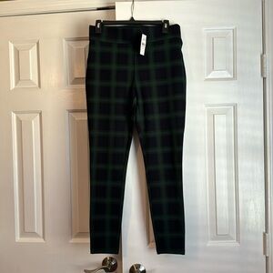 NWT Loft Size M green and navy leggings.